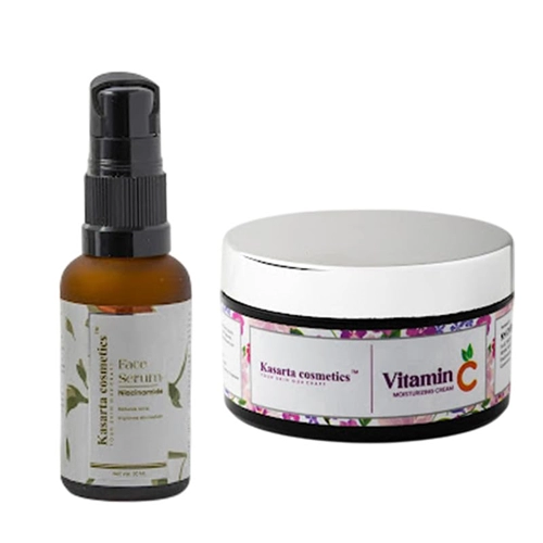 Niacinamide Face Serum and Vitamin C Face Moisturizer Combo Set